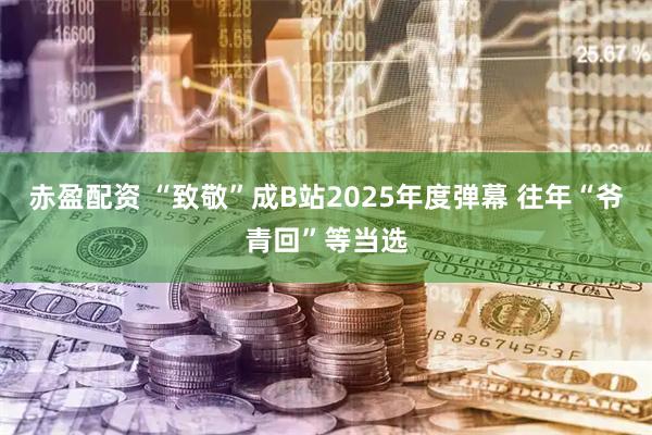 赤盈配资 “致敬”成B站2025年度弹幕 往年“爷青回”等当选